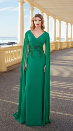 Vestido Gasa y pedrería.
